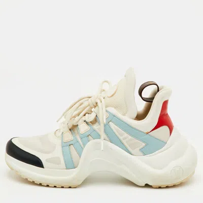 Pre-owned Louis Vuitton Archlight Size 40 Multicolor Fabric And Leather Lace Up Sneakers
