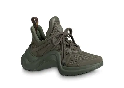 Pre-owned Louis Vuitton Arclight Trainer (women's) Sneakers In Khaki