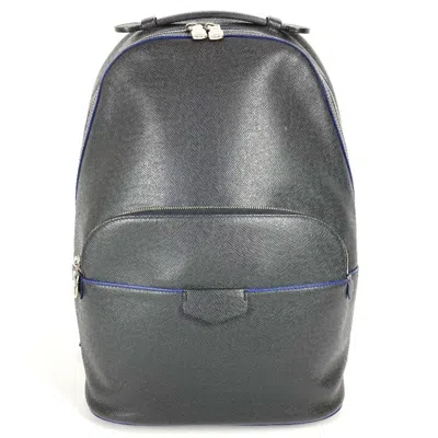 Pre-owned Louis Vuitton Ardoise Bicolor Black Blue Taiga Leather Backpack ()