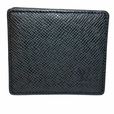 Pre-owned Louis Vuitton Ardoise Black Leather Coin Purse/coin Case () In Multi