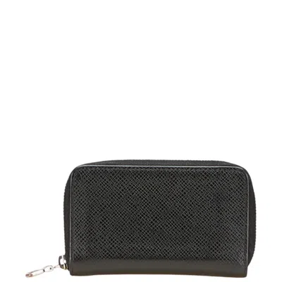 Pre-owned Louis Vuitton Ardoise Black Leather Pvc Coin Purse/coin Case () In Multi