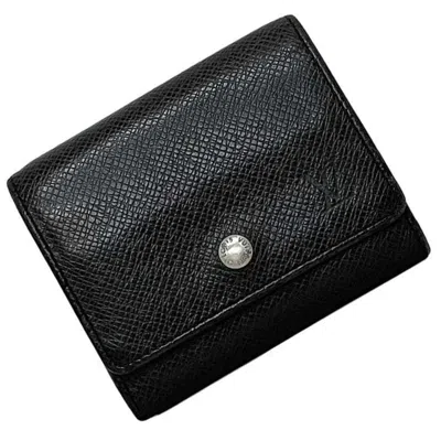 Pre-owned Louis Vuitton Ardoise Black Taiga Leather Coin Purse/coin Case () In Multi