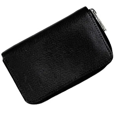 Pre-owned Louis Vuitton Ardoise Black Taiga Leather Coin Purse/coin Case () In Multi