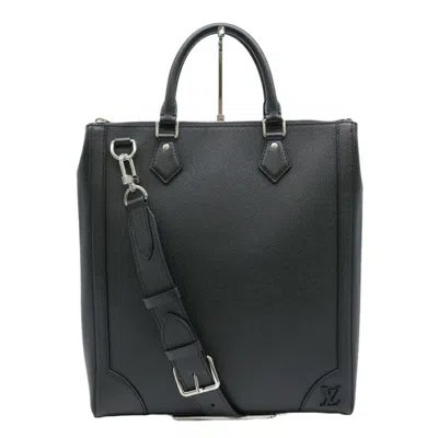 Pre-owned Louis Vuitton Ardoise Black Taiga Leather Leather Handbag Tote Bag () In Ardoise, Black
