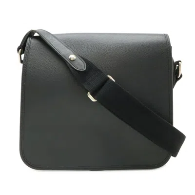 Pre-owned Louis Vuitton Ardoise Black Taiga Leather Shoulder Bag ()