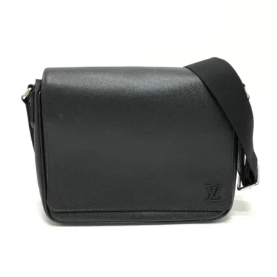 Pre-owned Louis Vuitton Ardoise Black Taiga Leather Shoulder Bag ()