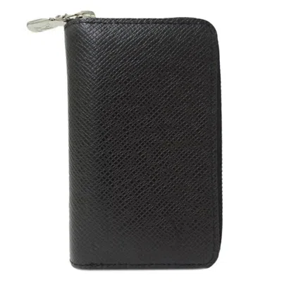 Pre-owned Louis Vuitton Ardoise Taiga Leather Card Wallet () In Gray