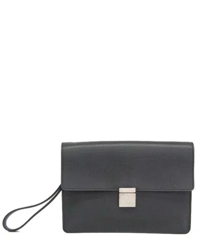 Louis Vuitton Ardoise Taiga Leather Clutch (authentic Pre-loved)