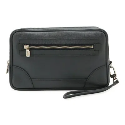 Pre-owned Louis Vuitton Ardoise Taiga Leather Clutch Bag () In Gray