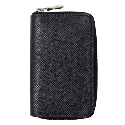 Pre-owned Louis Vuitton Ardoise Taiga Leather Coin Purse/coin Case () In Gray