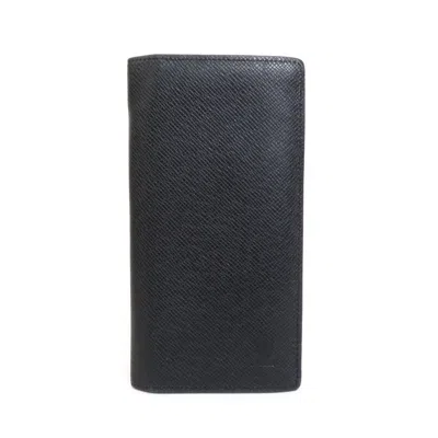 Pre-owned Louis Vuitton Ardoise Taiga Leather Long Wallet (bi-fold) ()