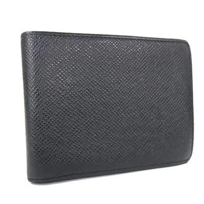 Pre-owned Louis Vuitton Ardoise Taiga Leather Wallet (bi-fold) () In Multi