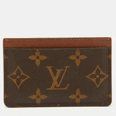Pre-owned Louis Vuitton Armagnac Monogram Canvas Card Holder