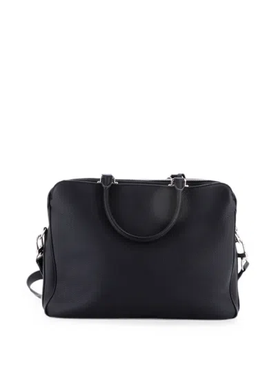 Pre-owned Louis Vuitton Armand Briefcase Taurillon Leather Business Bag In Black