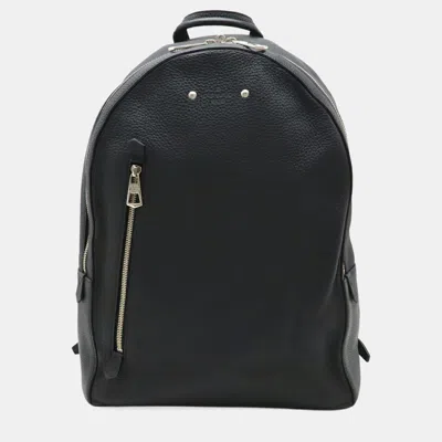 Pre-owned Louis Vuitton Armand Taurillon Leather Backpack In Black Noir