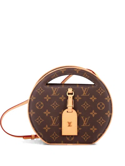 Pre-owned Louis Vuitton Around Me Bag Reverse Monogram Canvas Pm Satchel In Brown
