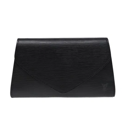 Pre-owned Louis Vuitton Art Déco Black Leather Wallet  ()