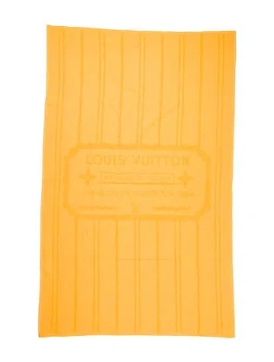 Pre-owned Louis Vuitton 'articles De Voyage' Beach Towel In Yellow
