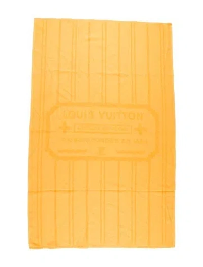 Pre-owned Louis Vuitton 'articles De Voyage' Beach Towel In Yellow