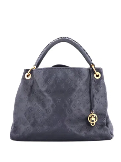 Pre-owned Louis Vuitton Artsy Handbag Monogram Empreinte Leather Mm Hobo Bag In Blue