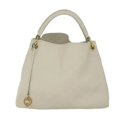 Pre-owned Louis Vuitton Artsy Leather Shoulder Bag () In White
