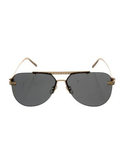 Pre-owned Louis Vuitton Ash Lv Monogram Sunglasses In Gold