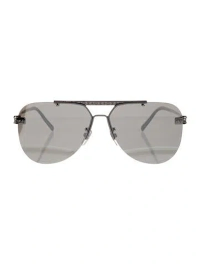 Pre-owned Louis Vuitton Ash Lv Monogram Sunglasses In Silver