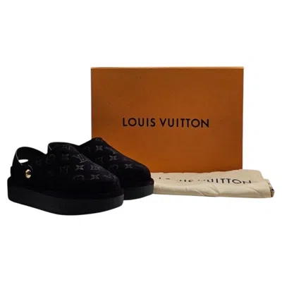 Pre-owned Louis Vuitton Aspen Platform Closed Mule Clogs Shearling 1aitgr Eu 38 Us 8 - Nwb In Brown