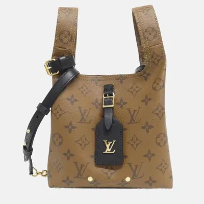 Pre-owned Louis Vuitton Atlantis Bb Monogram Reverse Canvas Shoulder Bag In Brown