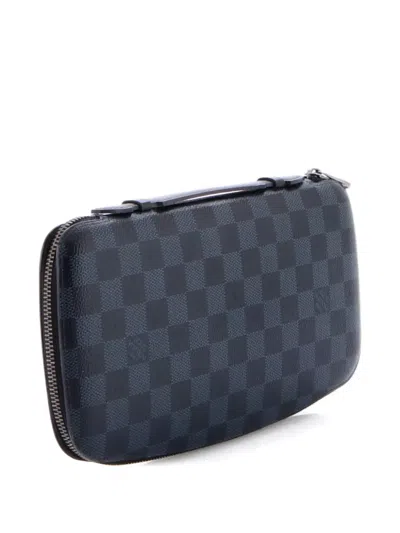 Pre-owned Louis Vuitton Atoll Organizer Wallet Damier Graphite Small Wallets In Black