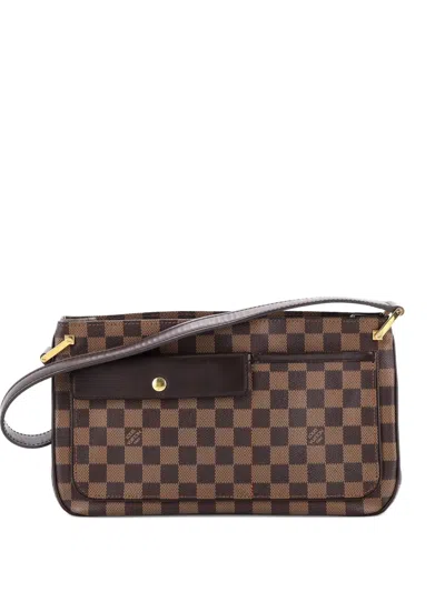 Pre-owned Louis Vuitton Aubagne Bag Damier Shoulder Bag In Brown