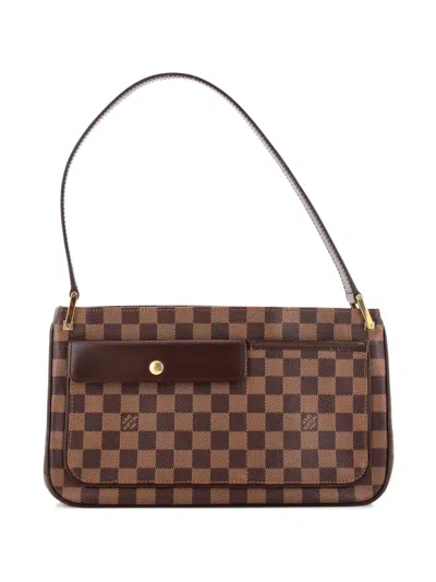 Pre-owned Louis Vuitton Aubagne Bag Damier Shoulder Bag In Brown