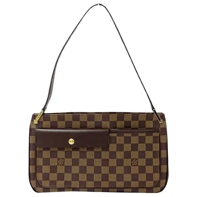 Pre-owned Louis Vuitton Aubagne Brown Canvas Shoulder Bag ()