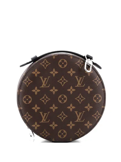 Pre-owned Louis Vuitton Audio Case Macassar Monogram Canvas Satchel In Brown