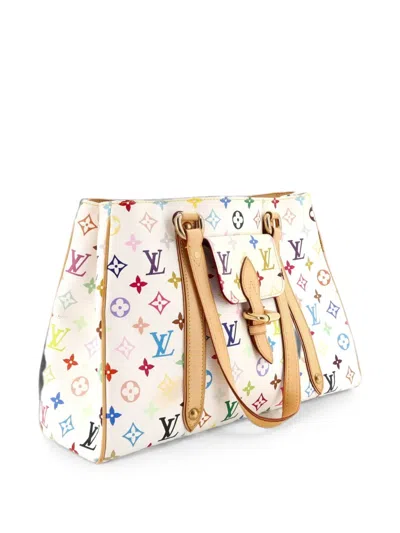 Pre-owned Louis Vuitton Aurelia Handbag Monogram Multicolor Mm Tote Bag In White