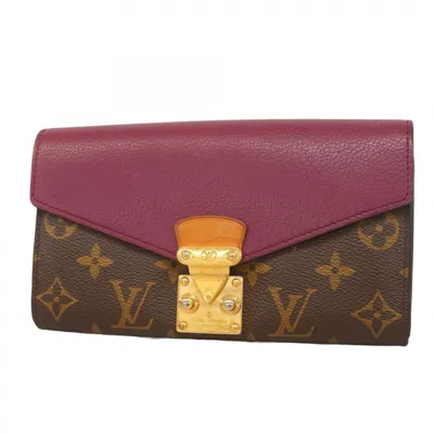Pre-owned Louis Vuitton Aurore Brown Long Wallet (bi-fold) ()