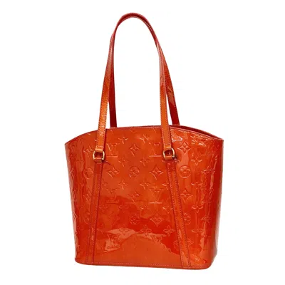 Pre-owned Louis Vuitton Avalon Patent Leather Tote Bag () In Red