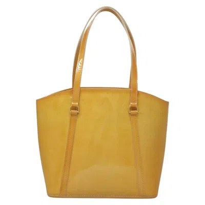 Pre-owned Louis Vuitton Avalon Yellow Patent Leather Tote Bag ()