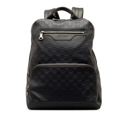 Pre-owned Louis Vuitton Avenue Black Leather Backpack Bag ()