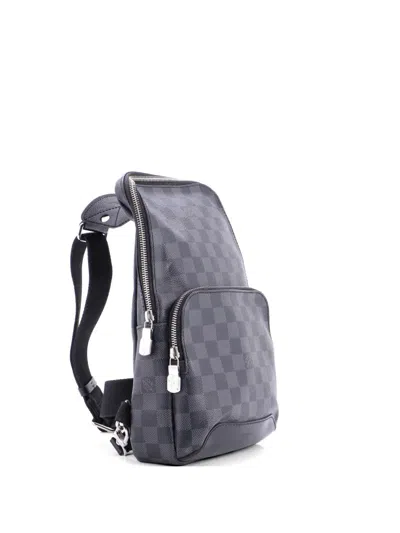 Pre-owned Louis Vuitton Avenue Sling Bag Damier Graphite Crossbody Bag In Black