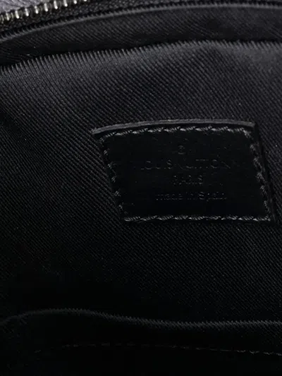 Pre-owned Louis Vuitton Avenue Sling Bag Nm Reverse Monogram Eclipse Canvas Backpack In Black