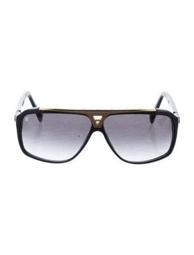 Pre-owned Louis Vuitton Aviator Gradient Sunglasses In Black/gold