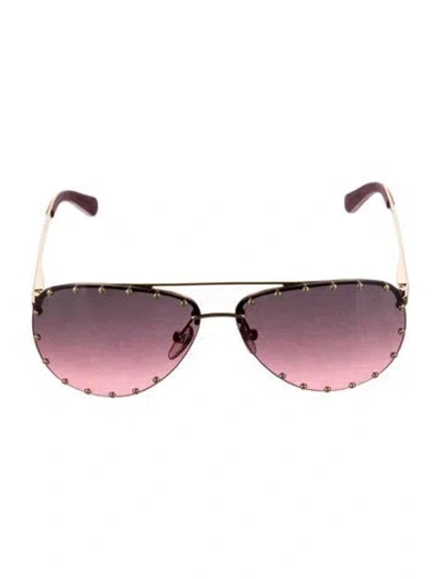 Pre-owned Louis Vuitton Aviator Gradient Sunglasses In Gold/pink