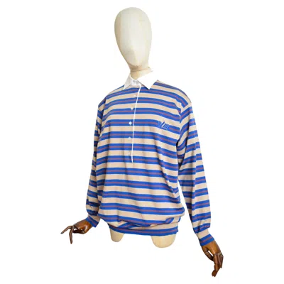 Pre-owned Louis Vuitton A/w 2022 Runway Sample  Striped Knit Polo Sweater - Rugby Shirt In Gray
