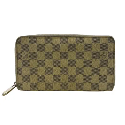Pre-owned Louis Vuitton Azur Beige Leather Long Wallet (bi-fold) ()