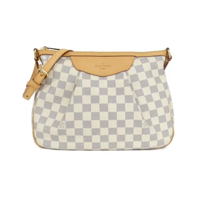 Pre-owned Louis Vuitton Azur Coated Canvas Shoulder Bag () In Blue