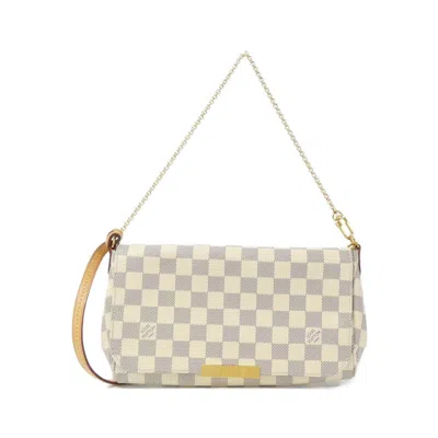Pre-owned Louis Vuitton Azur Ivory Coated Canvas Shoulder Bag ()