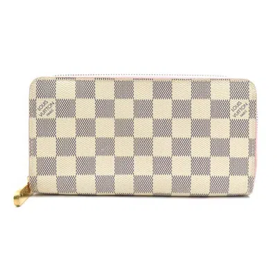 Pre-owned Louis Vuitton Azur Pink Damier Azur Long Wallet (bi-fold) () In Multi