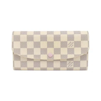 Pre-owned Louis Vuitton Azur Rose Ballerine Coated Canvas Long Wallet (bi-fold) ()
