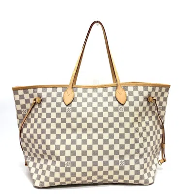 Pre-owned Louis Vuitton Azur White Damier Azur Shoulder Bag Tote Bag () In Azur, White